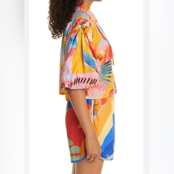 FARM Rio Neon Macaws Buttoned Blouse - Picture 4 of 15